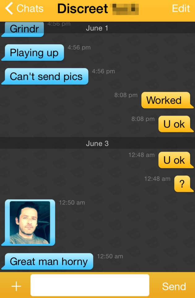 Andy West of Big Brother fame on Grindr. Ed of Big Brother on Channel 5
