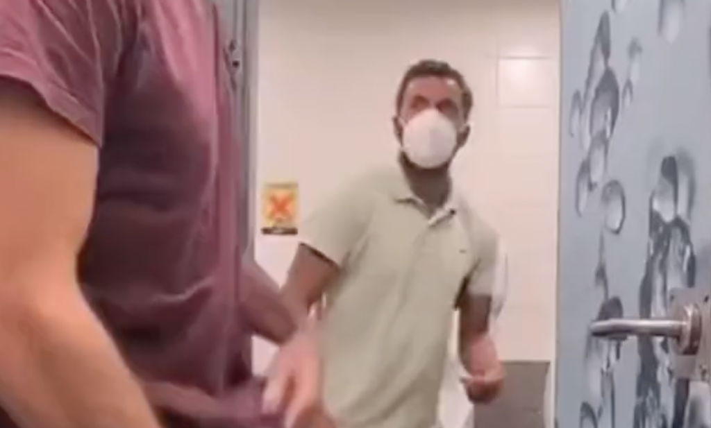 Guy gets caught trying to tug off in toilet (NSFW)